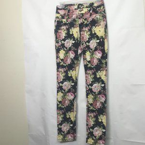 High rise Floral Print Skinny Jeans